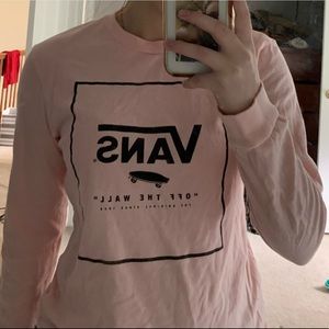 baby pink vans shirt